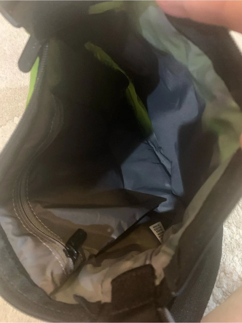 Lesportsac Lime Green Nylon Crossbody with Black Strap